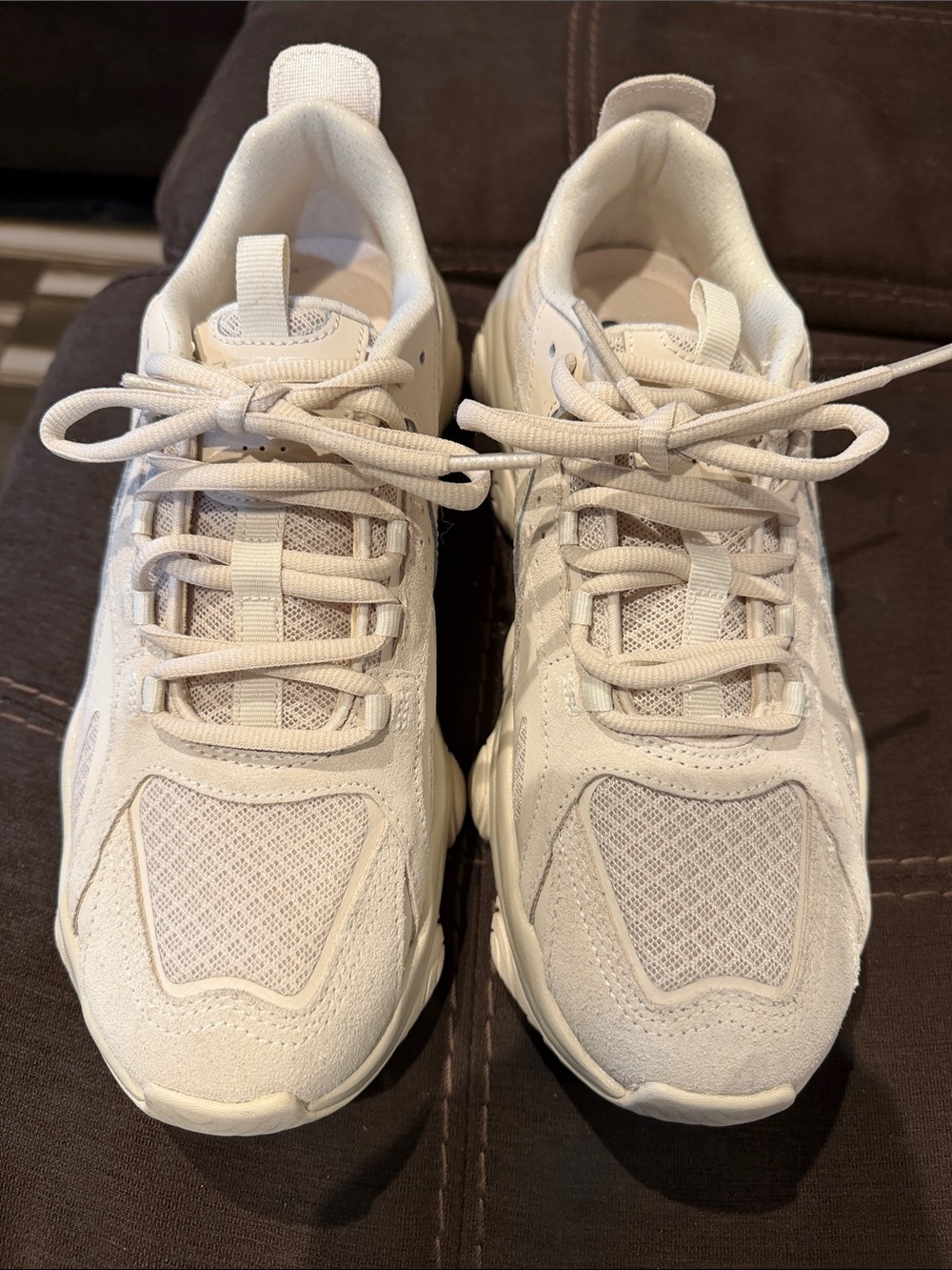 Skechers Women's Off-White Lace-Up Athletic Sneakers